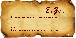 Ehrenstein Zsuzsanna névjegykártya