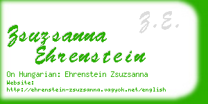 zsuzsanna ehrenstein business card